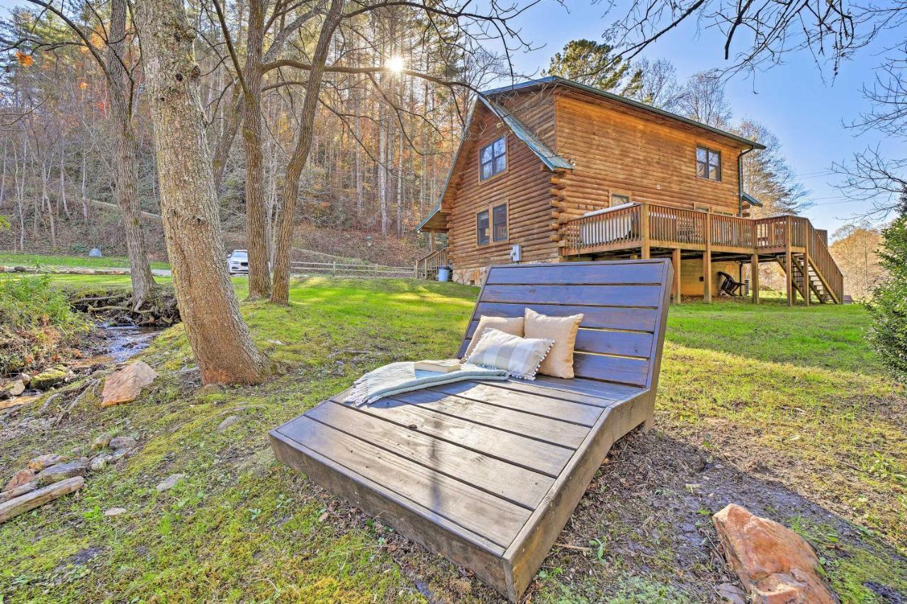 Creekside Bryson City Cabin With Private Hot Tubヴィラ エクステリア 写真